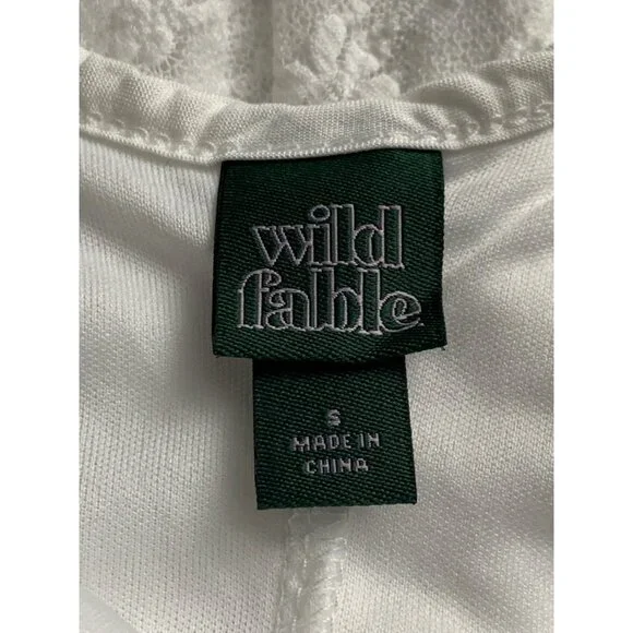 Wild Fable Junior Teens White Lace Slip Dress With Adjustable Straps Size Small - Picture 11 of 12